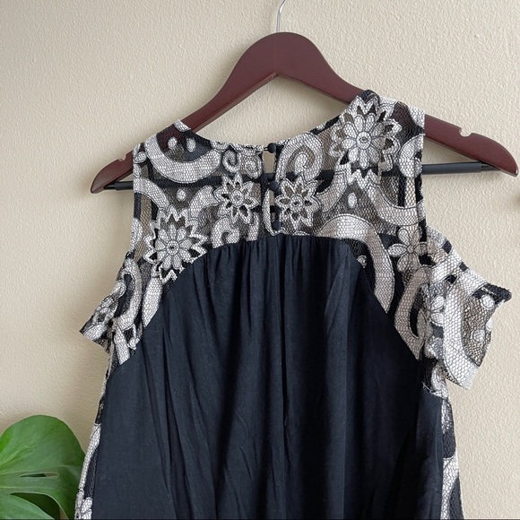 Anthropologie Sunday In Brooklyn Patterned Cold Shoulder Blouse - Picture 3 of 5